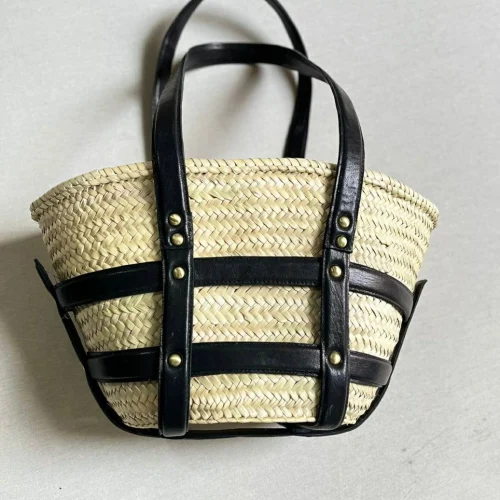 Moroccan Charm: Handwoven Raffia and Straw Baskets