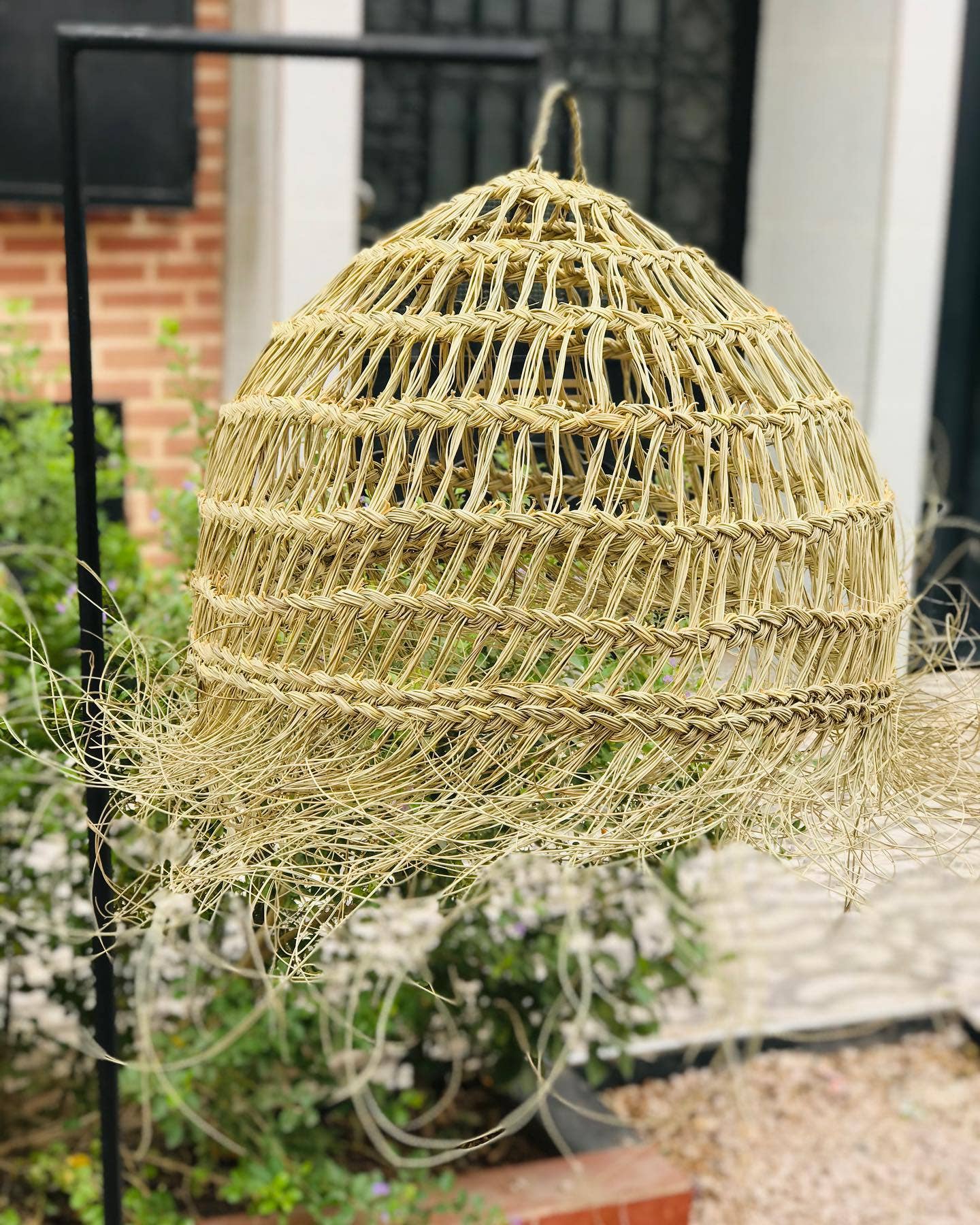 Moroccan suspension made of natural palm fibers