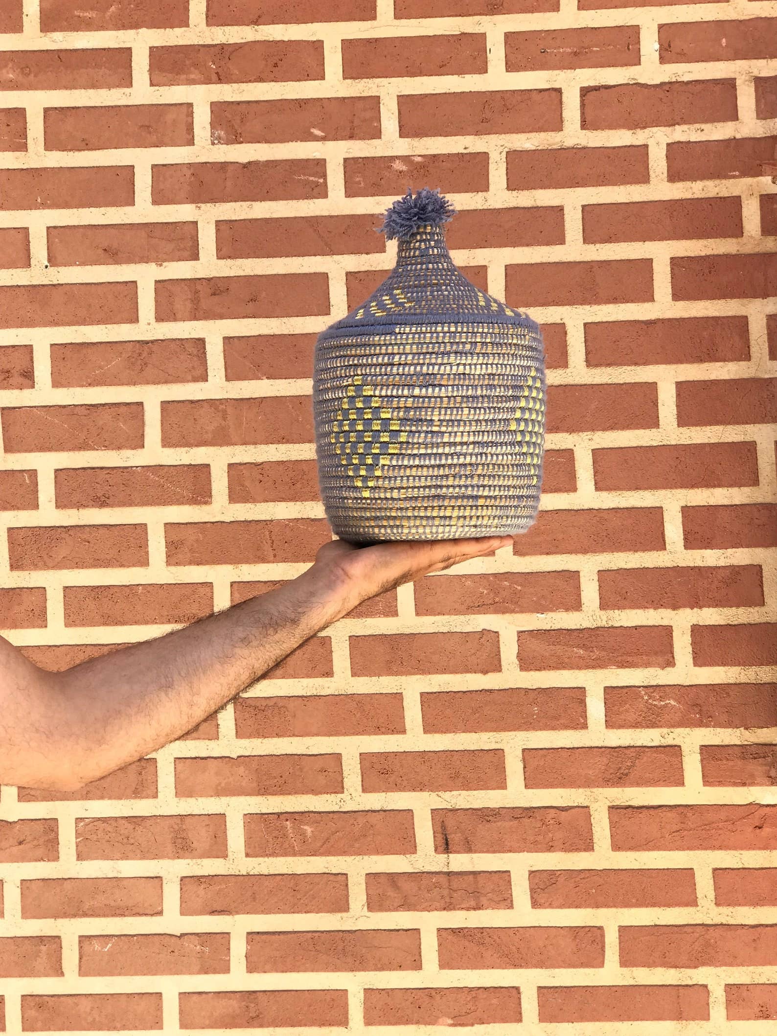 Berber Moroccan 'Bread' Basket: Vibrant Craftsmanship