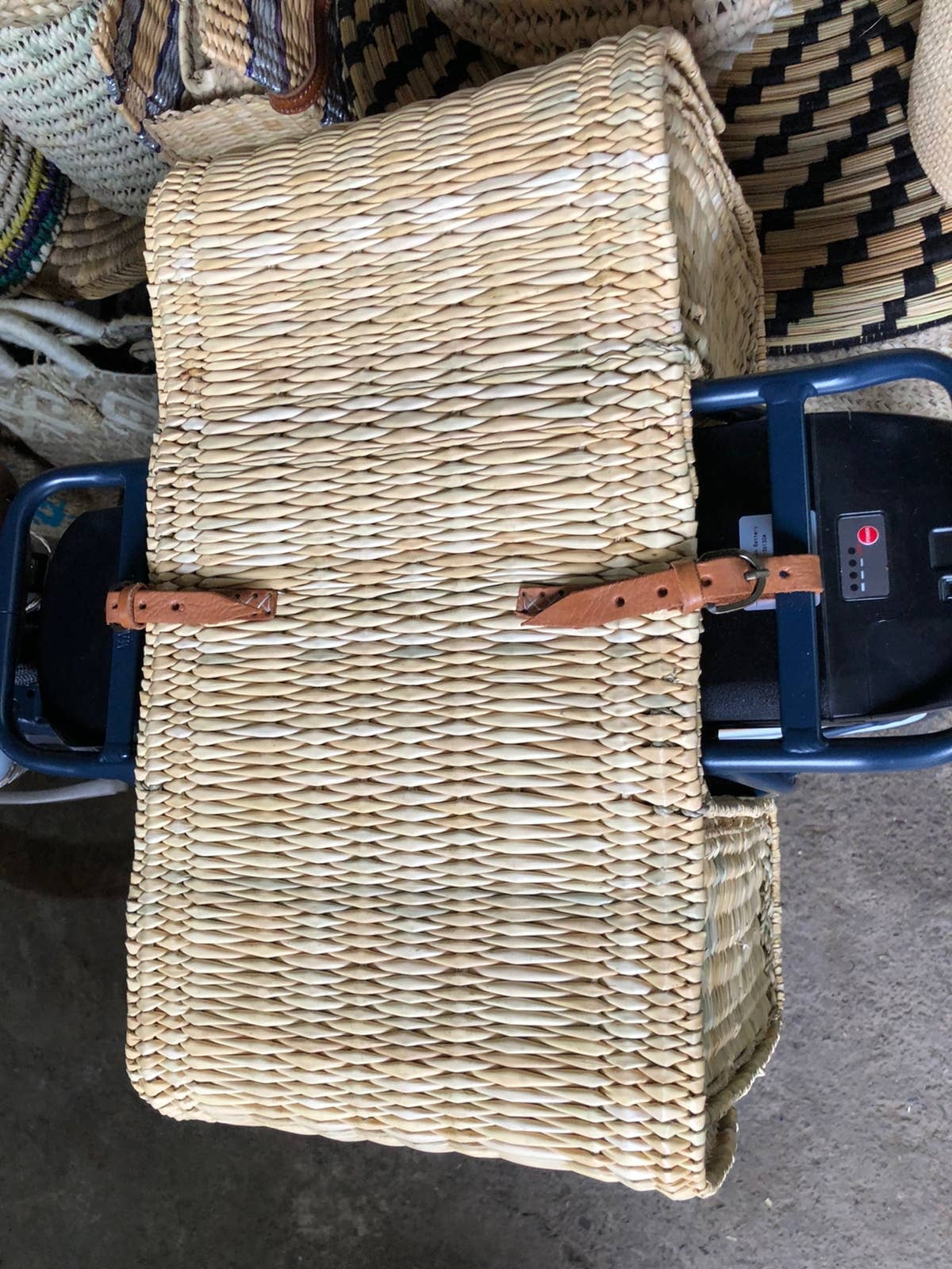 Handmade Moroccan Wicker Double Bicycle Basket - Boheme - Image 9