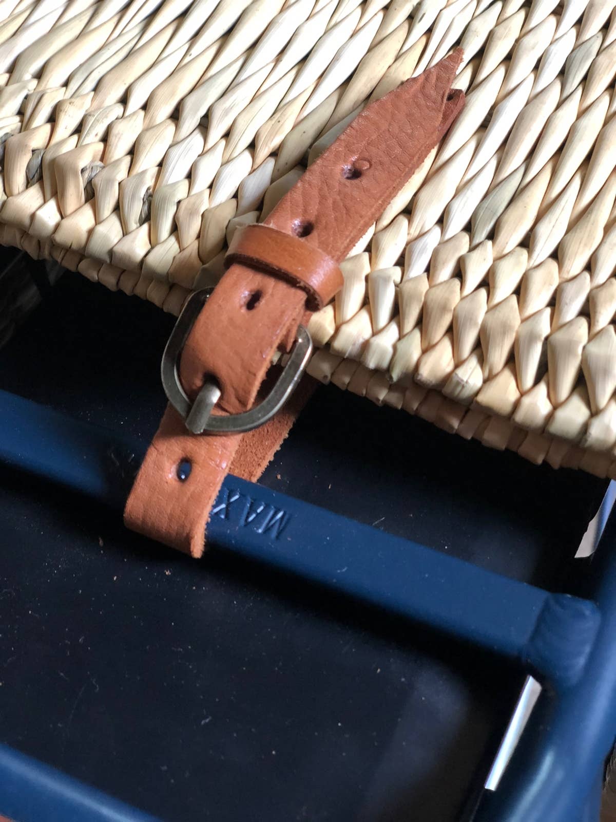 Handmade Moroccan Wicker Double Bicycle Basket - Boheme - Image 3