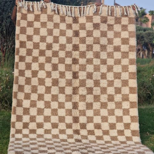 Abstract Wool Rug – Modern Moroccan Handmade Carpet
