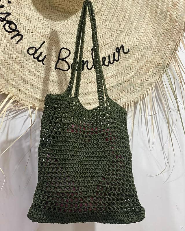 Handmade Crochet Cotton Tote Bag for Beach & Summer - Image 4