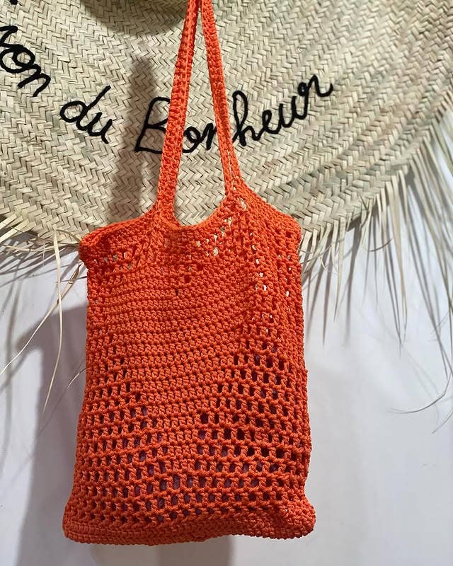 Handmade Crochet Cotton Tote Bag for Beach & Summer - Image 2