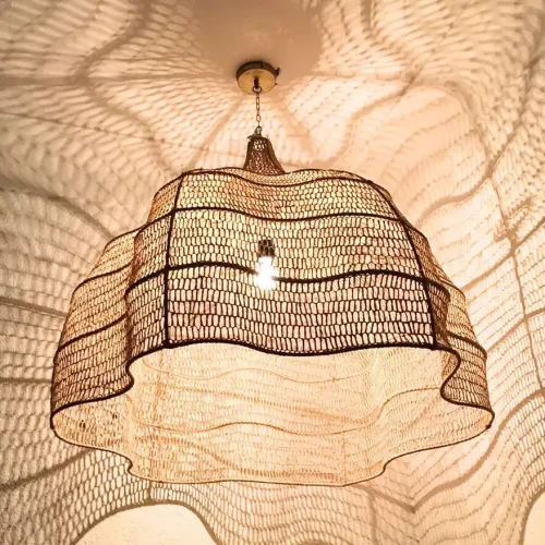 Chandelier, Natural Wicker Chandelier,