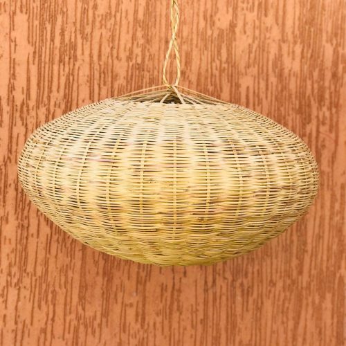 Handwoven Wicker Ball Pendant Light