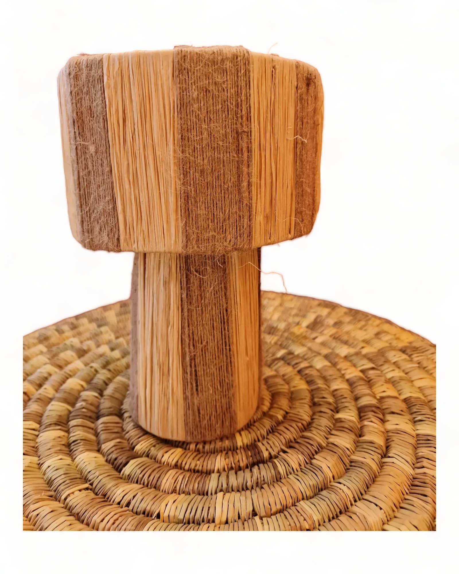 Handmade Raffia Lamp Base – Multiple Heights