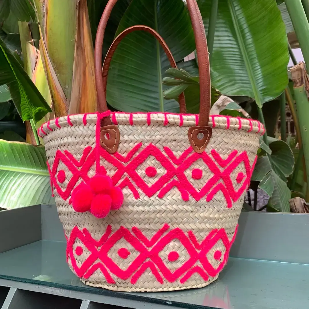 Woven Straw Bag | Moroccan Basket Bag | Beach Bag - Image 6