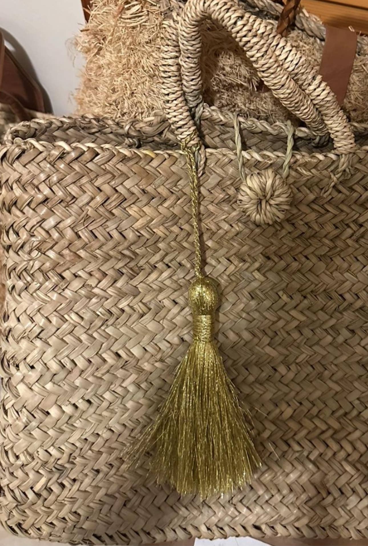 Handmade Golden Tassel for Baskets, Bags & Decor
