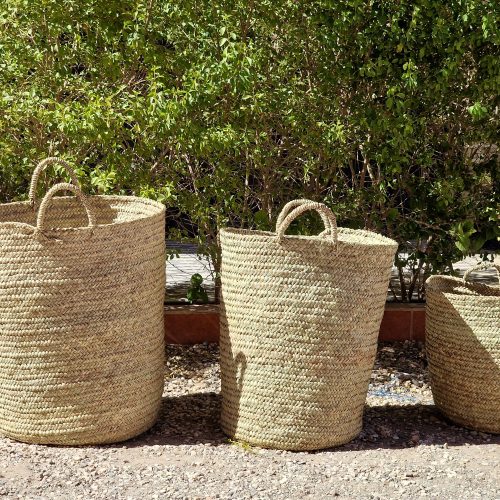 Elevate Your Home Organization with Handcrafted Round Palm