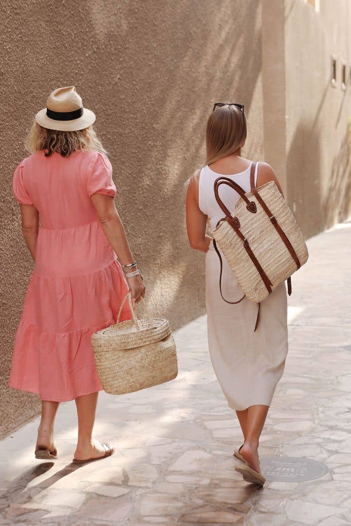 Backpack, Made Straw Bag, Shopping and Picnic Baskets nature - Image 5