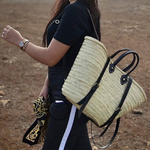 Classic French Market Straw Backpacks
