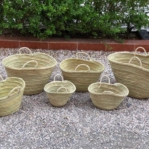 Handmade Bohemian Market Basket with Sisal Handles