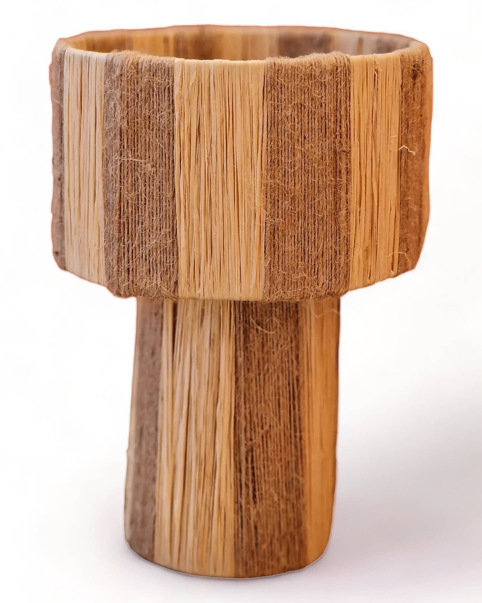 Handmade Raffia Lamp Base – Multiple Heights - Image 3