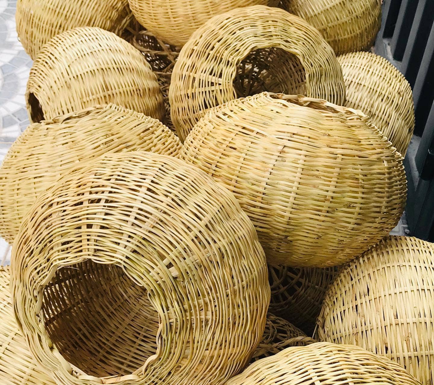 Handwoven Wicker Ball Pendant Light - Image 4