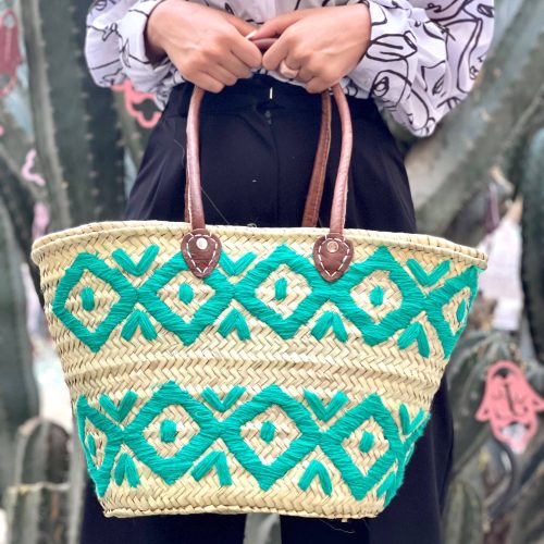 Woven Straw Bag | Moroccan Basket Bag | Beach Bag